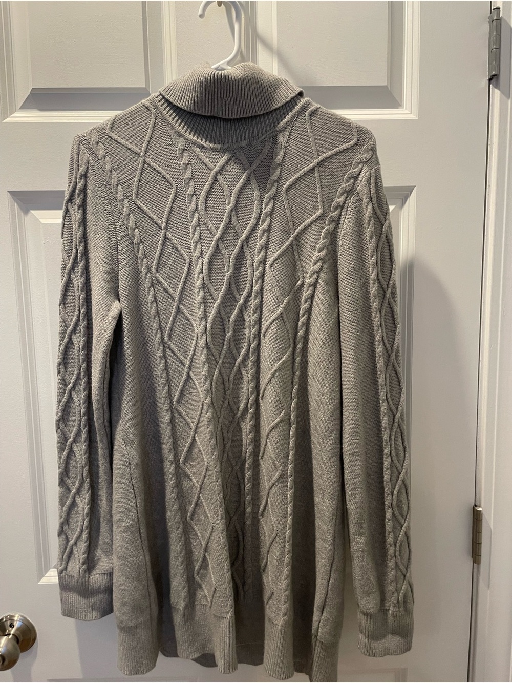 Show Me Your MuMu Gray Cable Turtleneck Sweater